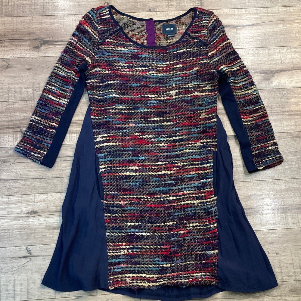 Maeve Anthropologie Marley Sweater Dress M Medium Boho Bohemian High Low (P09)